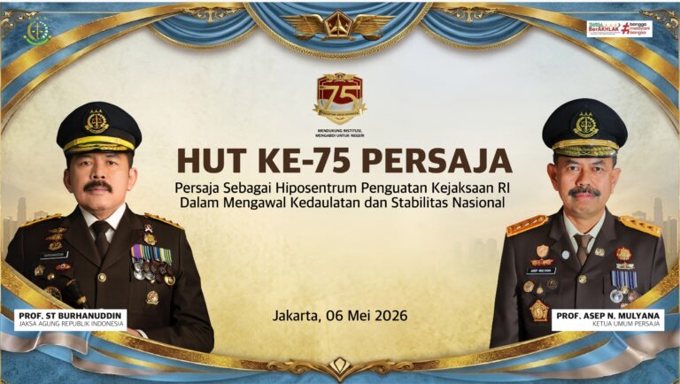 Selamat Memperingati Hari Ulang Tahun Persatuan Jaksa Indonesia (PERSAJA) Ke 75.